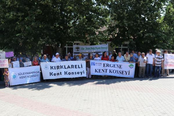 Kırklareli’de yapılması planlanan kil ocağı protesto edildi