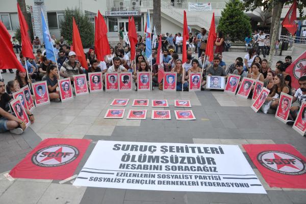Denizli'de Suruç için oturma eylemi