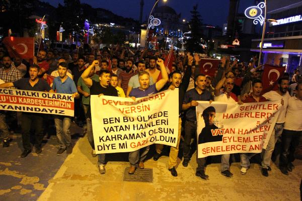 Bolu'da şehitler için yürüdüler
