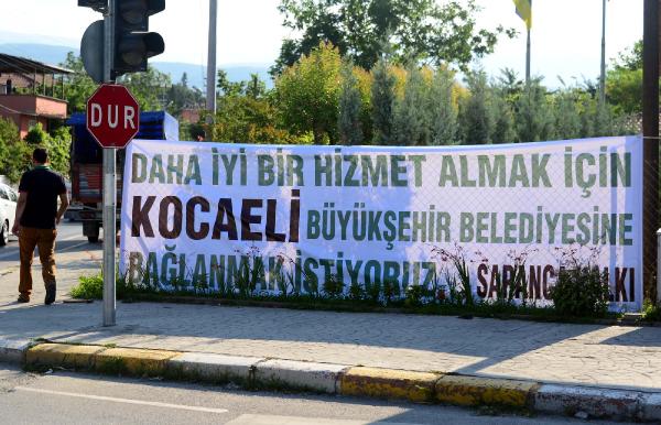 Sapanca'da 'Kocaeli'ne bağlanmak istiyoruz' eylemi