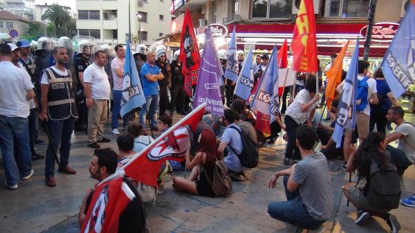 Suruç eylemine polis müdahale etti: 9 gözaltı