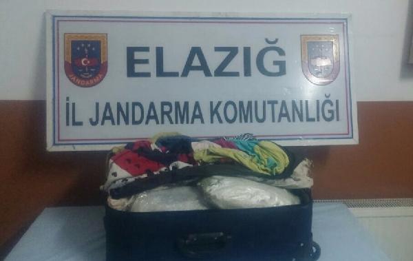 Elazığ'da 33 kilo esrar ele geçirildi