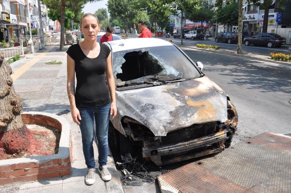 Meclis üyesince tartaklanan kadının otomobili ateşe verildi