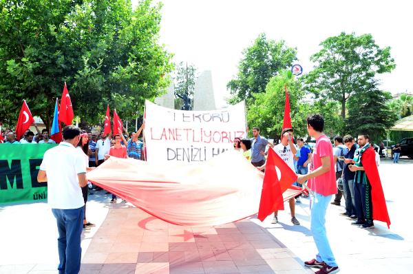Denizlisporlu taraftarlardan terör protestosu