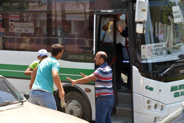 Kasap ile şoförün 'korna' kavgası