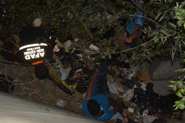 İstinat duvarında içerken 6 metre yükseklikten çaya düştü
