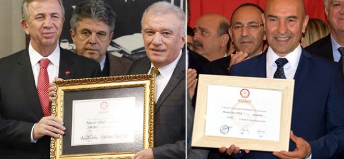 Mansur Yavaş ve Tunç Soyer mazbata aldı