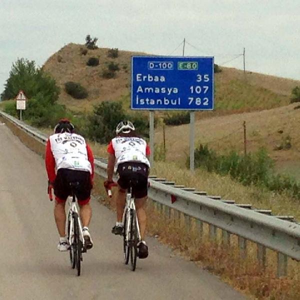 Fay hattında 510 kilometre pedal çevirdiler