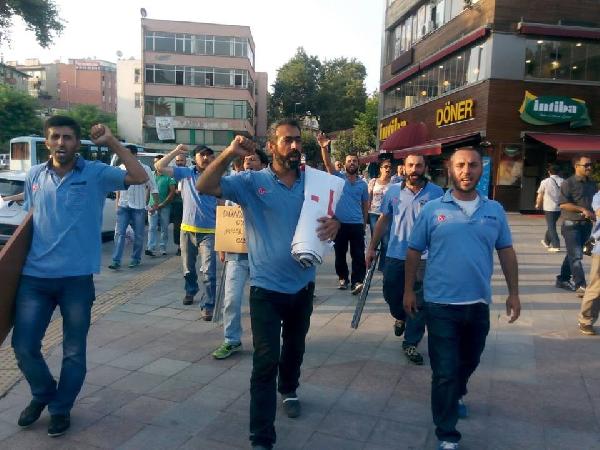 Gebze'de işten çıkarılan işçiler için eylem