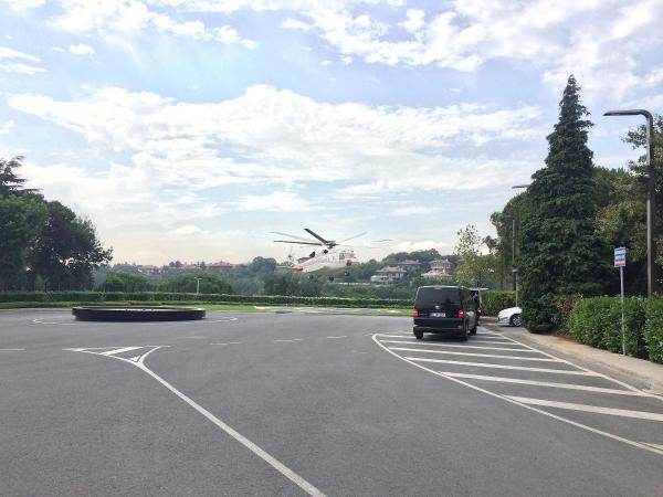 Cumhurbaşkanı Erdoğan, Tarabya Köşkü'nden Sabiha Gökçen Havalimanı'na helikopterle geçti