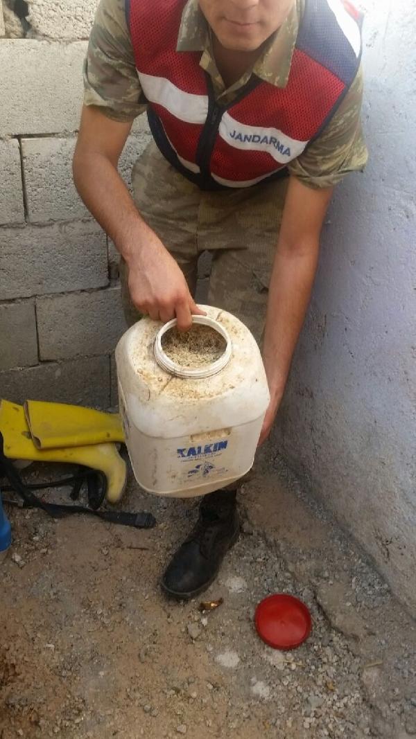 Akçakale'de odunluktan uyuşturucu çıktı