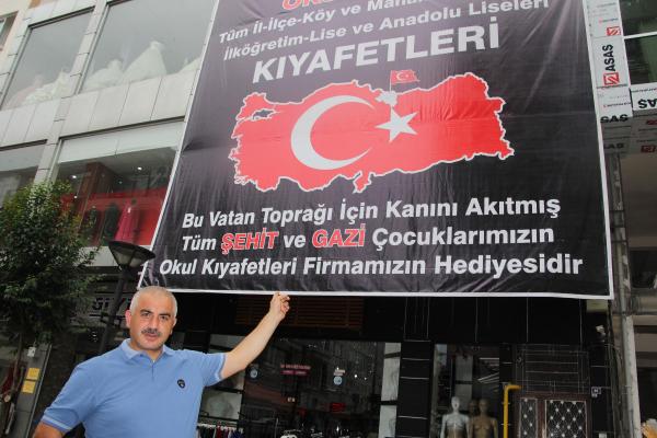 Şehit ve gazi çocuklarına okul kıyafetleri hediye