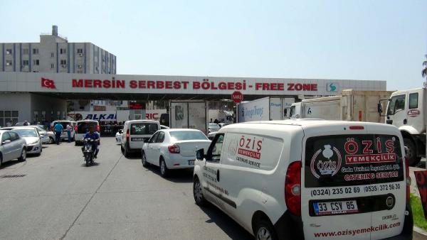 Mersin Serbest Bölgesi'nde TIRCI eylemi