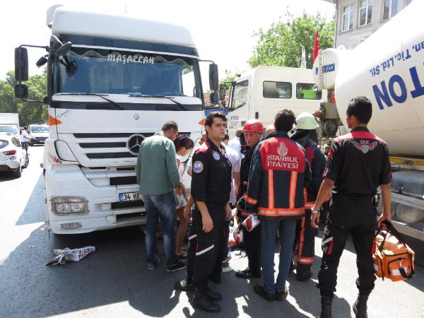Hafriyat kamyonunun altında can pazarı
