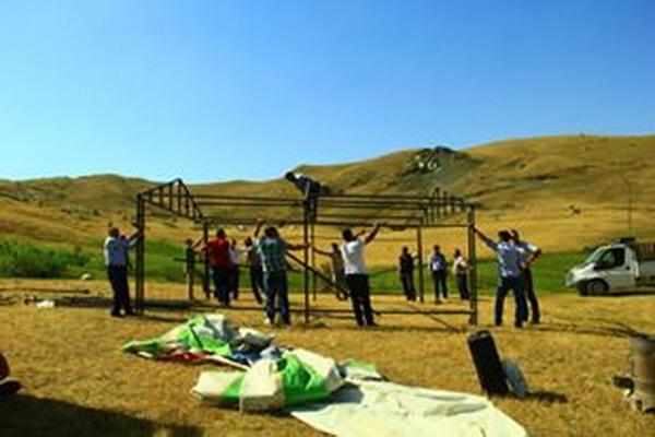 HDP'liler, geçici askeri güvenlik bölgesine çadır kurdu
