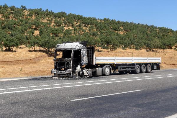 Bingöl'de yol kesen PKK'lılar TIR yaktı