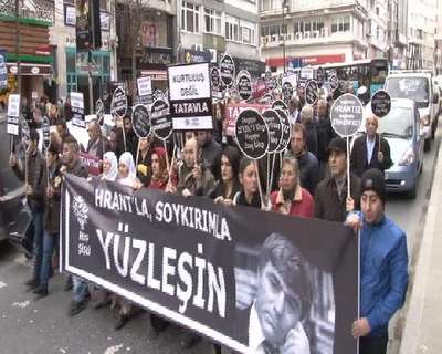 Şişli'de Hrant Dink'i anma yürüyüşü...