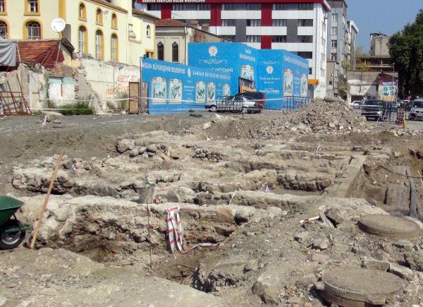 Samsun'da tarihi hamam ortaya çıkarıldı