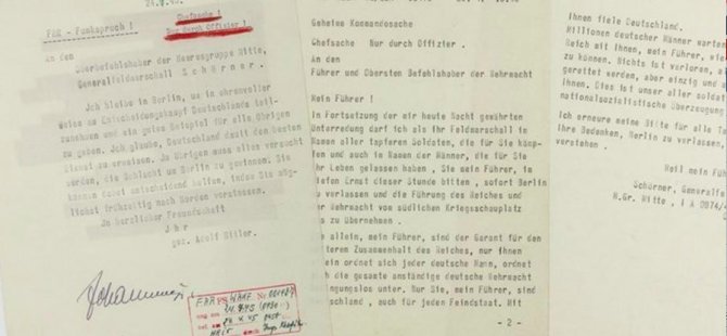 Hitler’in son telgrafı satışa çıkıyor