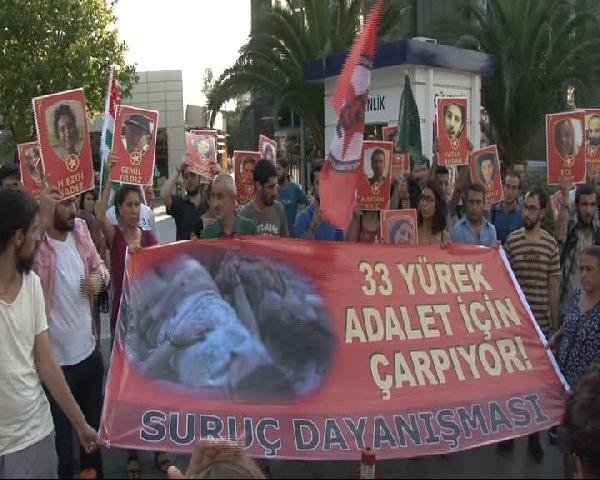33 Suruç kurbanı için 33 dakikalık oturma eylemi...