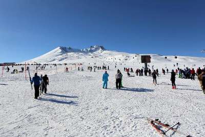 Erciyes, hafta sonunda doldu, taştı