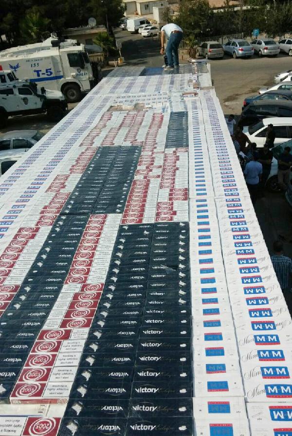Şanlıurfa’da 210 bin paket kaçak sigara ele geçti