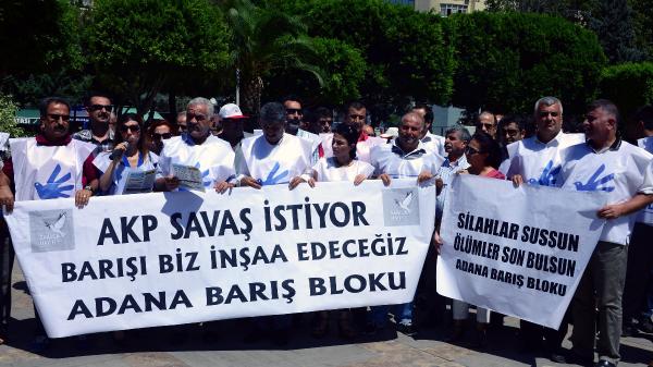 Adana'da yapılacak barış mitingini duyurmak için gösteri