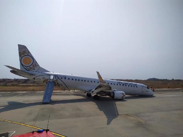 Pilot, yolcu uçağını burnu üstüne indirdi