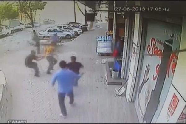 Gaziosmanpaşa'daki patlama anı ve sonrası güvenlik kamerasında (2)