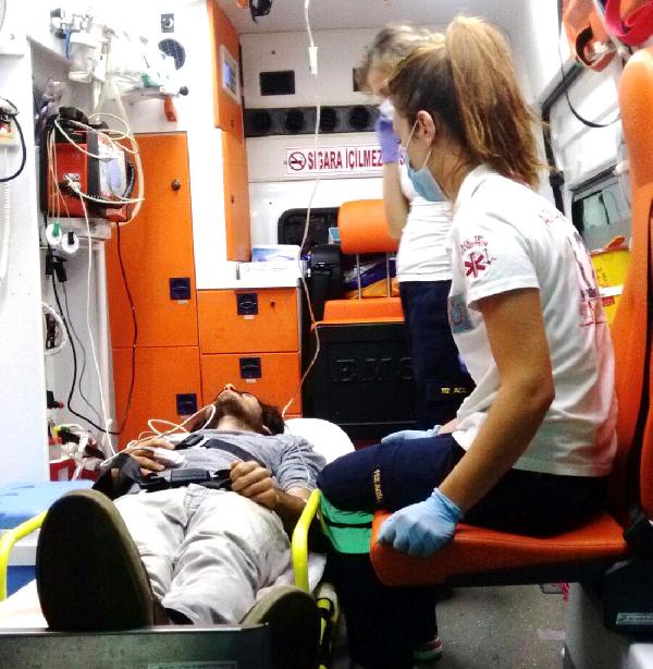 Stajyer denizcinin imdadına sahil güvenlik yetişti