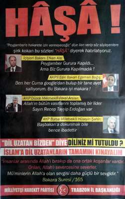 Trabzon'da MHP’lilerden ilanlı tepki