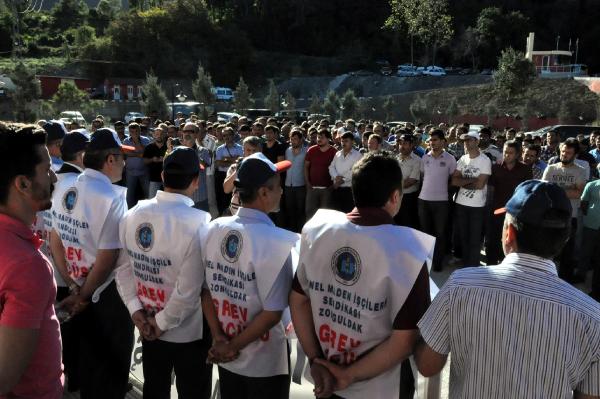 500 madenci grev başlattı