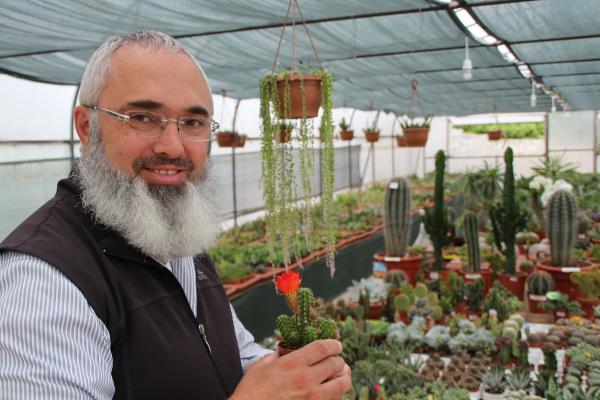 Gurbetçi serasında 500 çeşit kaktüs yetiştiriyor