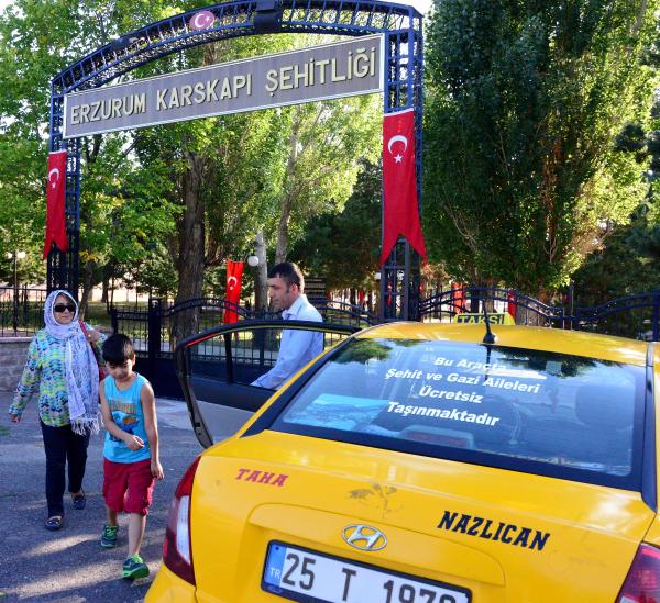 Bu taksiler şehit aileleri ve gazileri bedava taşıyor