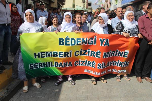 Silopi'den Cizre'ye yürümek isteyen gruba polis izin vermedi