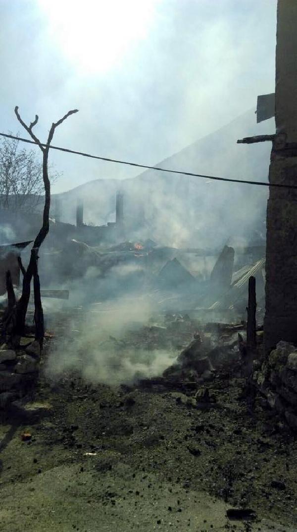 Yusufeli'nde yangın: 8 ev kül oldu