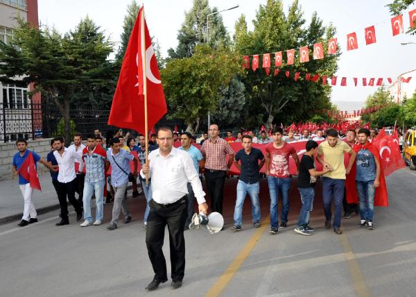 Isparta'da teröre tepki yürüyüşü