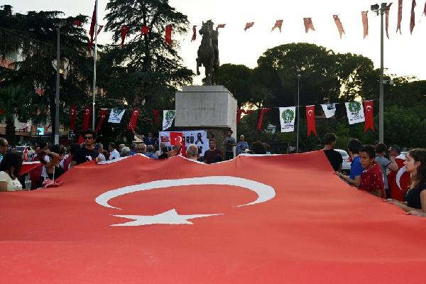 Ödemiş terörü protesto yürüyüşü