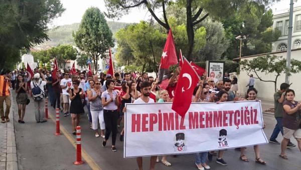 Muğla'da teröre tepki yürüyüşü