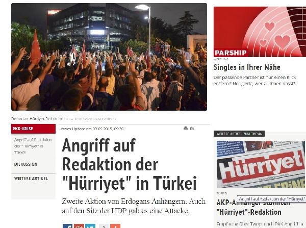 Hürriyet'e saldırı Avusturya basınında