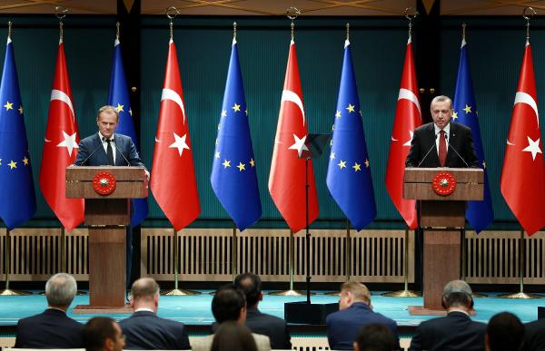 AB Konseyi Başkanı Tusk Cumhurbaşkanlığı Külliyesi'nde (2)