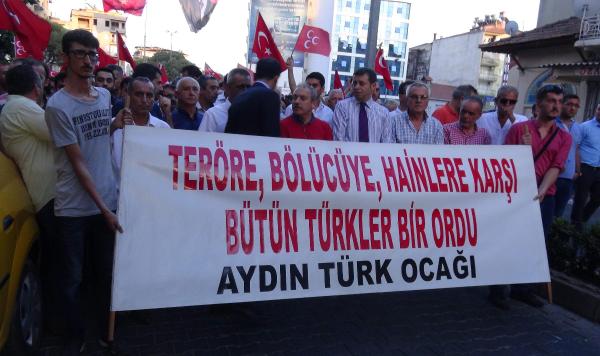 Aydın'da teröre tepki yürüyüşü