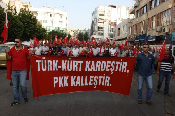 Aliağa teröre karşı tek vücut oldu