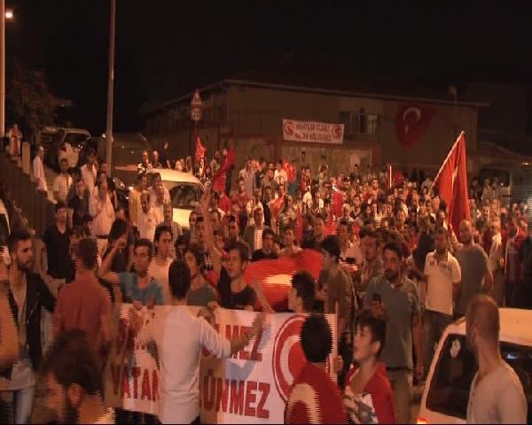 Üsküdar'da terörü protesto yürüyüşü...