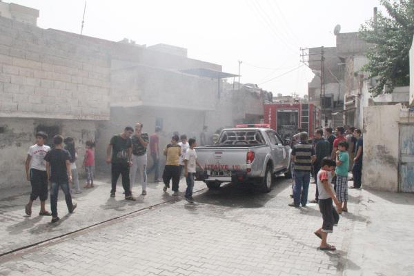 Şanlıurfa'da tek katlı evde yangın