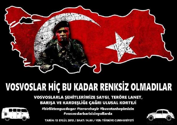 Teröre karşı vosvos konvoyu