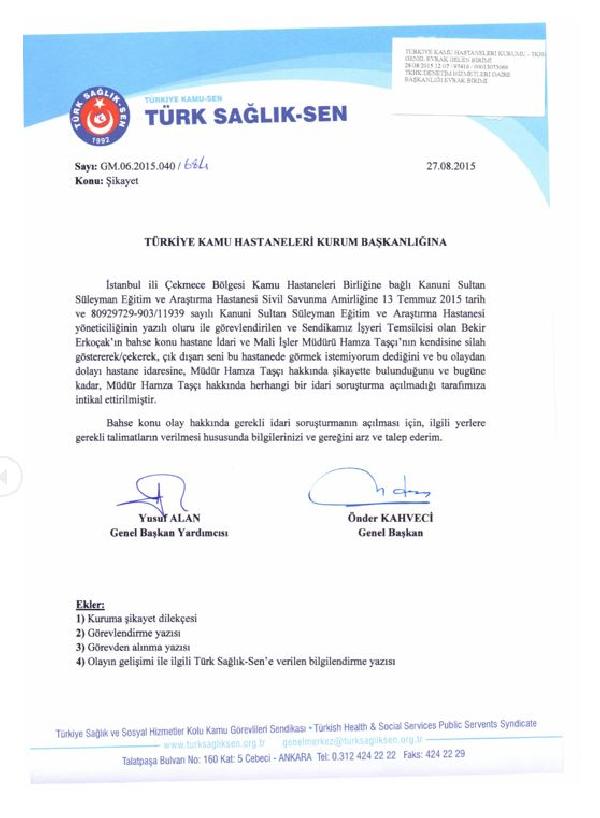 Hastanede 'silahlı tehdit' iddiasına soruşturma açılmadı