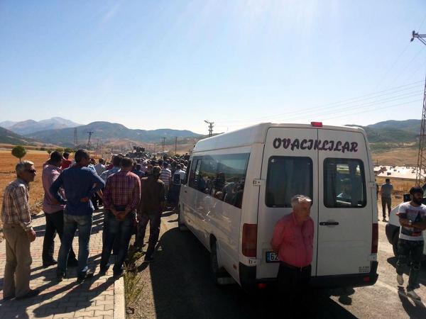 Ovacık'ta 'kapalı yol' eylemi