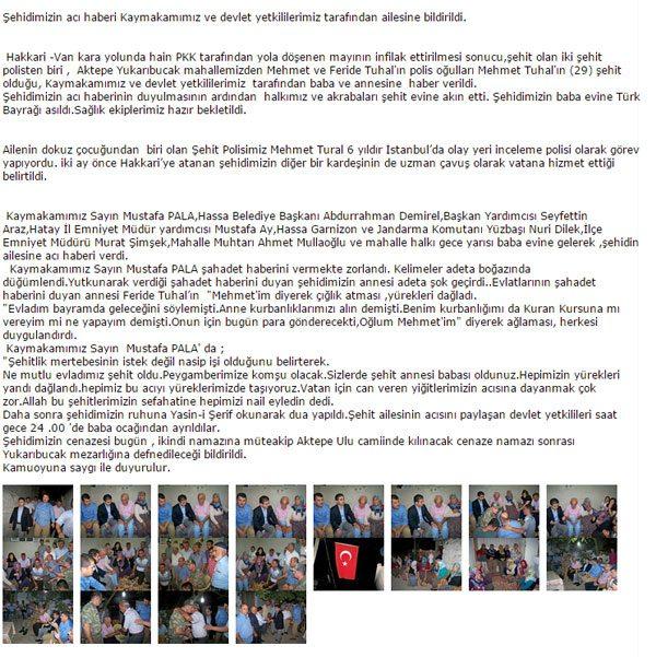 Şehit polis Mehmet Tuhal, Hassa'da toprağa verildi (2)
