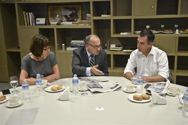 Euro Green leaders visit daily Hürriyet in solidarity after attacks